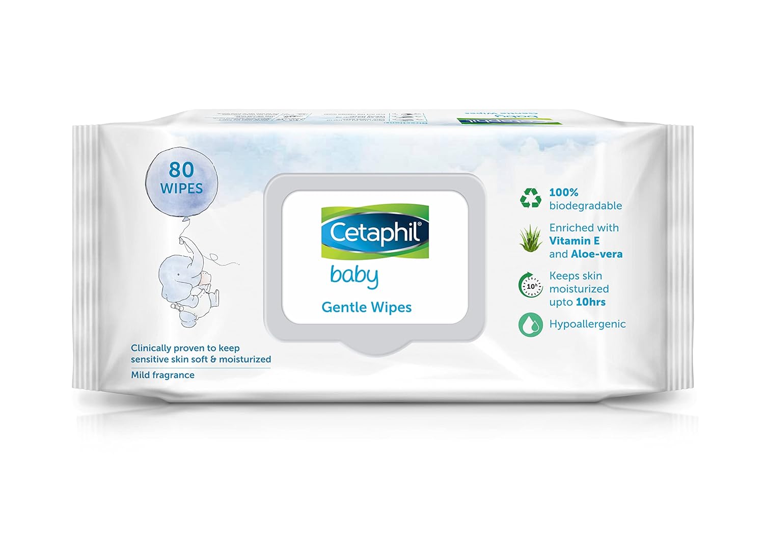 717BL2LrwTL._SL1500_.jpg Cetaphil Baby Gentle Wipes (80s) – With Aloe Vera & Vitamin E