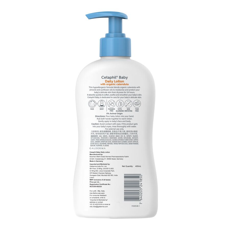 7640203241850-CB Daily Lotion with organic calendula 400ml_BACK