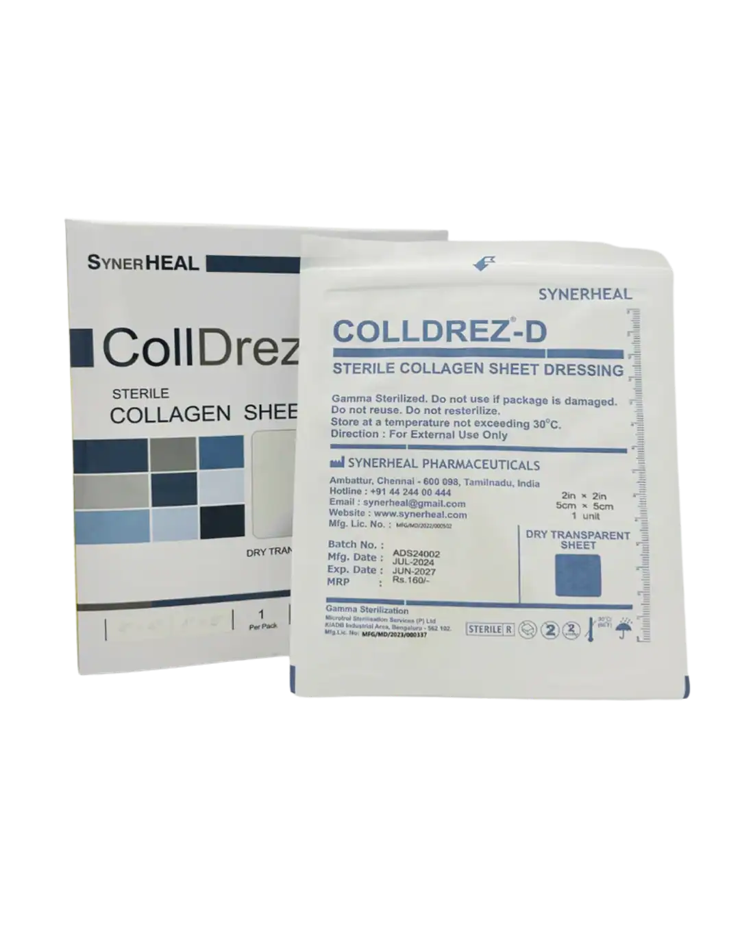 Colldrez-D | sterile Collagen sheet treatment for burns Colldrez-D | sterile Collagen sheet treatment for burns