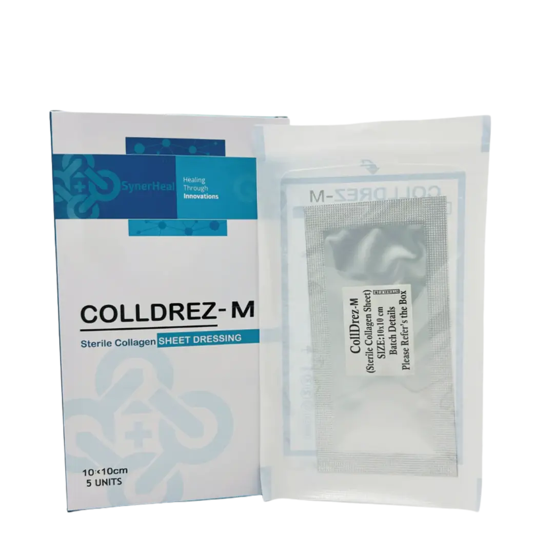 Colldrez M Meshed wet collagen sheet for burns Colldrez M Meshed wet collagen sheet for burns