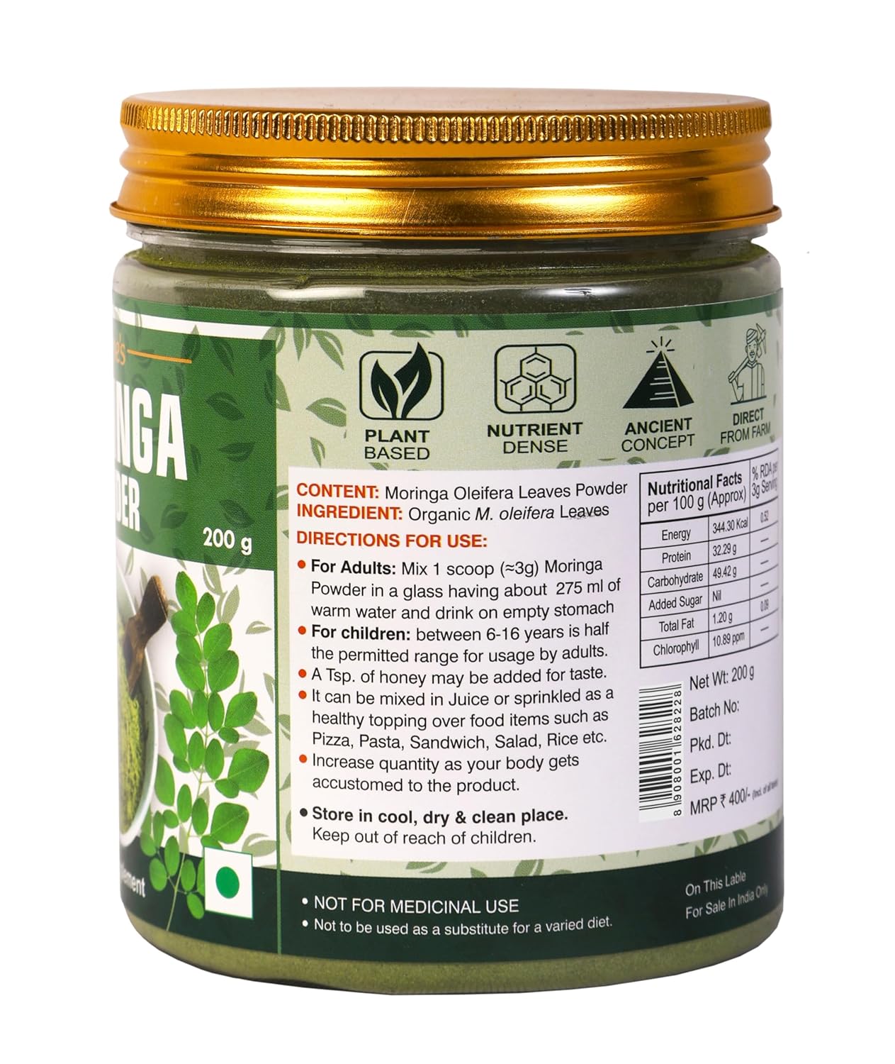 Moringa Powder 200g Jar - Girme’s Moringa Powder 200g Jar - Girme’s