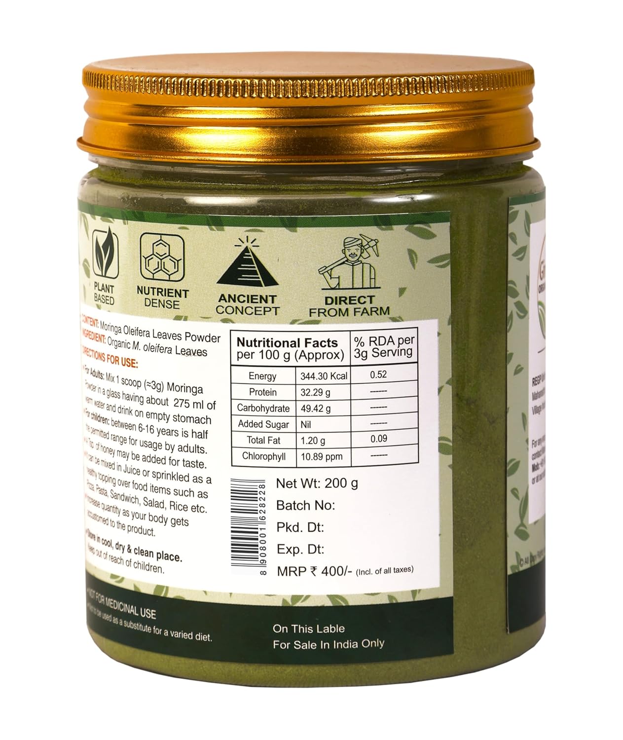Moringa Powder 200g Jar - Girme’s Moringa Powder 200g Jar - Girme’s